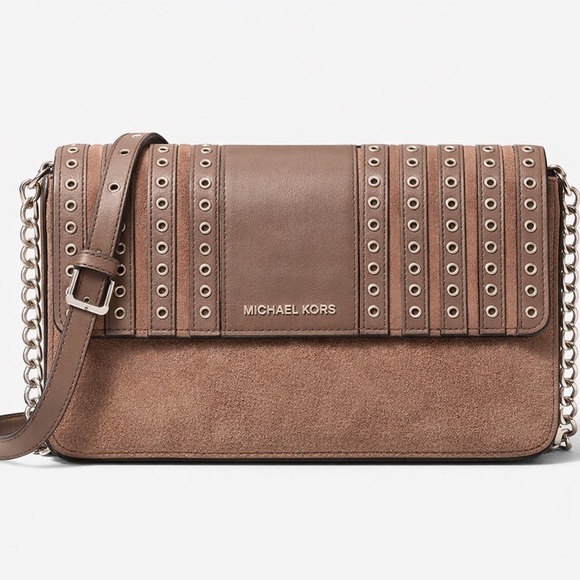 Michael Kors Tan Crossbody Bag with Eyelet Details - Picture 2 of 8